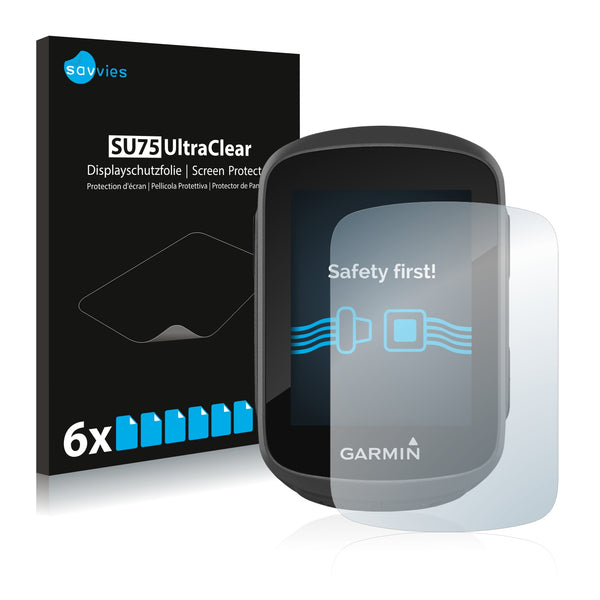 6x Savvies SU75 Screen Protector for Garmin Edge 130