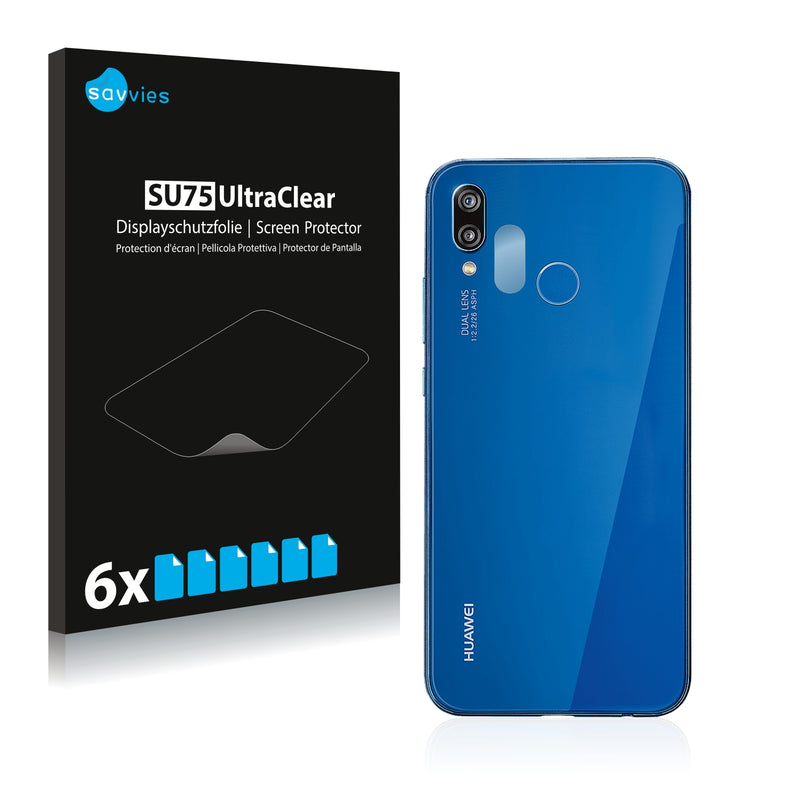 6x Savvies SU75 Screen Protector for Huawei P20 lite 2018 (Camera)