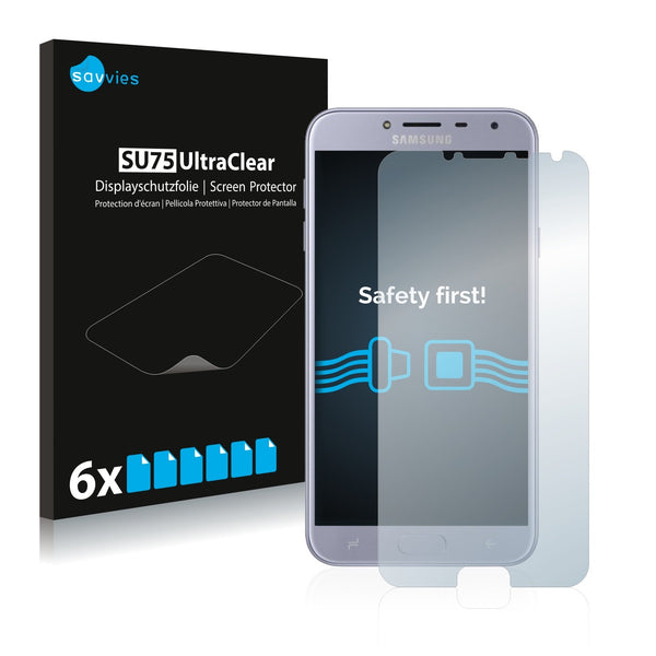 6x Savvies SU75 Screen Protector for Samsung Galaxy J4 2018