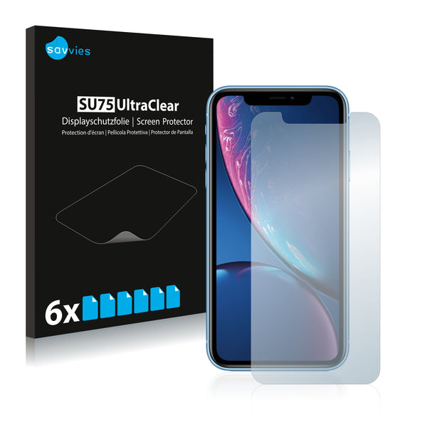 6x Savvies SU75 Screen Protector for Apple iPhone XR