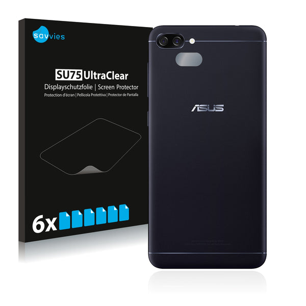 6x Savvies SU75 Screen Protector for Asus ZenFone 4 Max ZC520KL (Camera)
