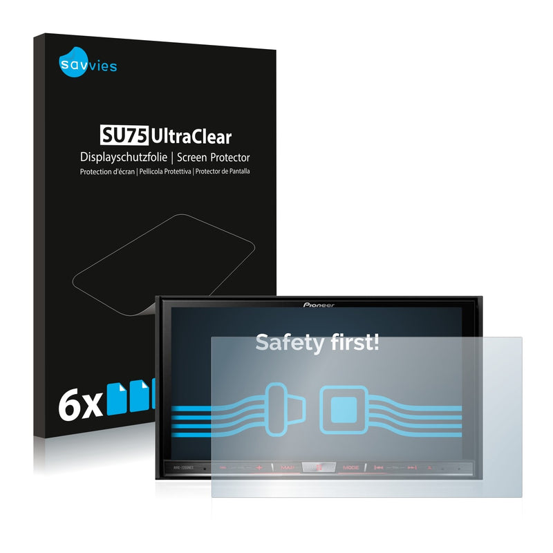 6x Savvies SU75 Screen Protector for Pioneer AVIC-8201NEX