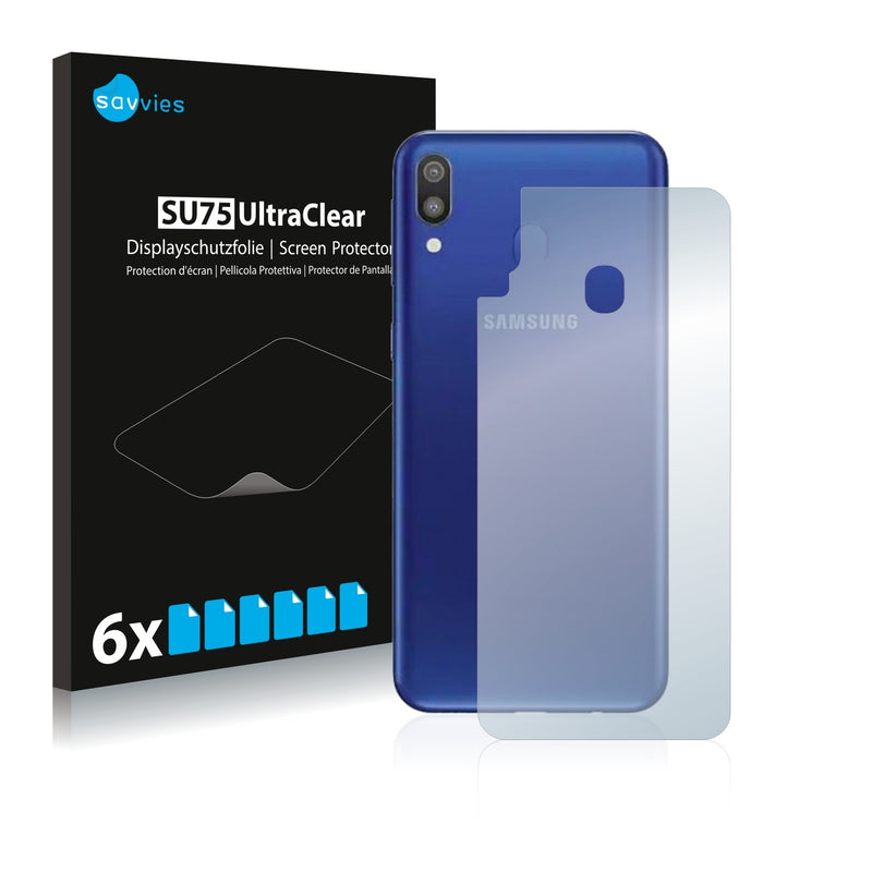 6x Savvies SU75 Screen Protector for Samsung Galaxy M20 (Back)