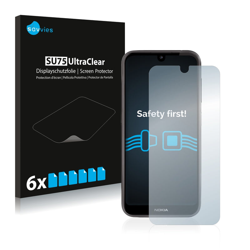 6x Savvies SU75 Screen Protector for Nokia 4.2