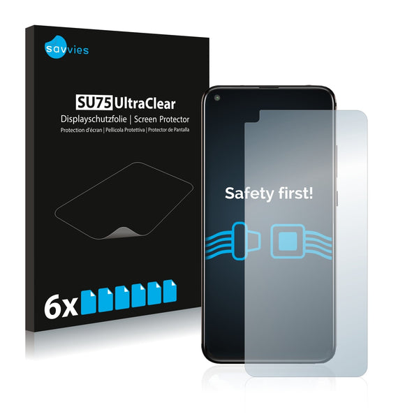 6x Savvies SU75 Screen Protector for Nokia 8.1 Plus