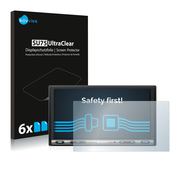 6x Savvies SU75 Screen Protector for Sony XAV-AX3005DB