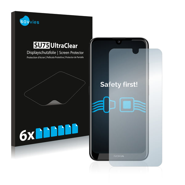 6x Savvies SU75 Screen Protector for Nokia 2.2