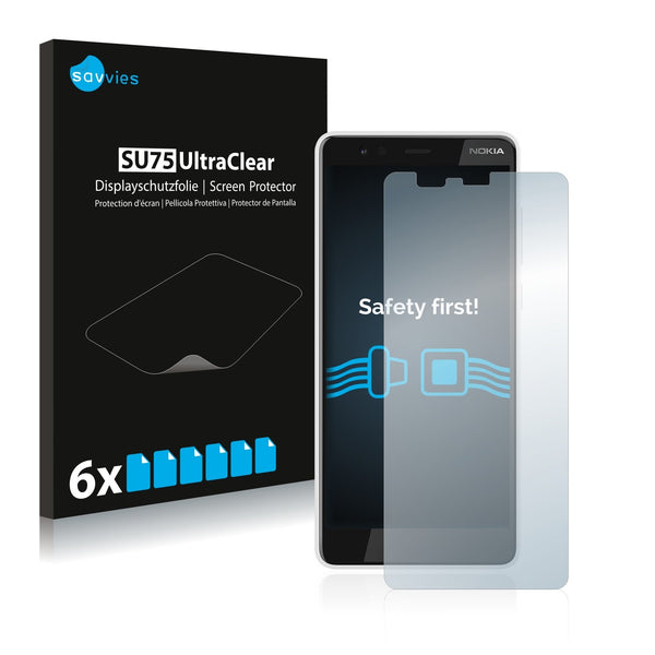 6x Savvies SU75 Screen Protector for Nokia 3.1 C