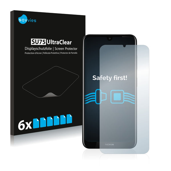 6x Savvies SU75 Screen Protector for Nokia 3.2