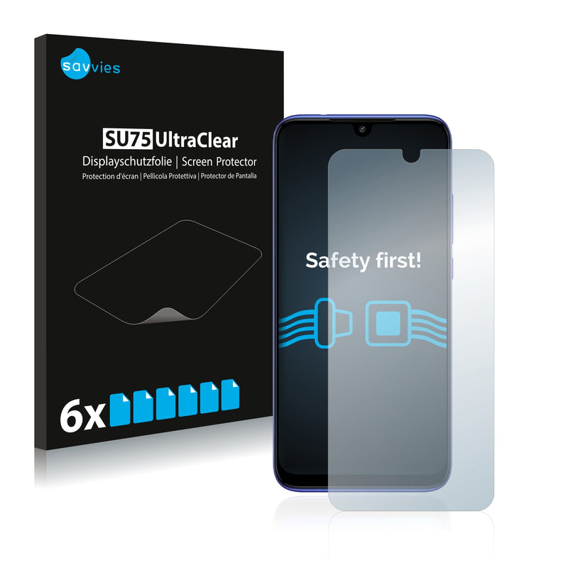 6x Savvies SU75 Screen Protector for Xiaomi Redmi 8