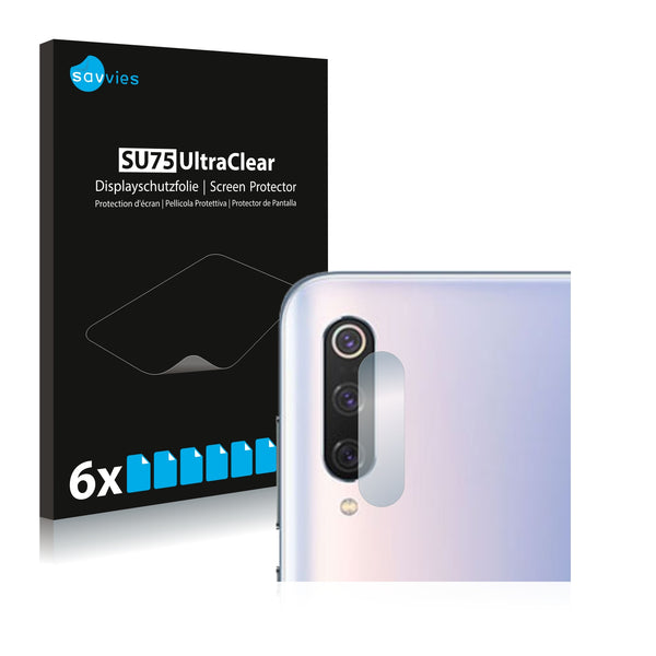 6x Savvies SU75 Screen Protector for Xiaomi Mi 9 Pro (Camera)