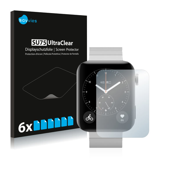 6x Savvies SU75 Screen Protector for Xiaomi Mi Watch