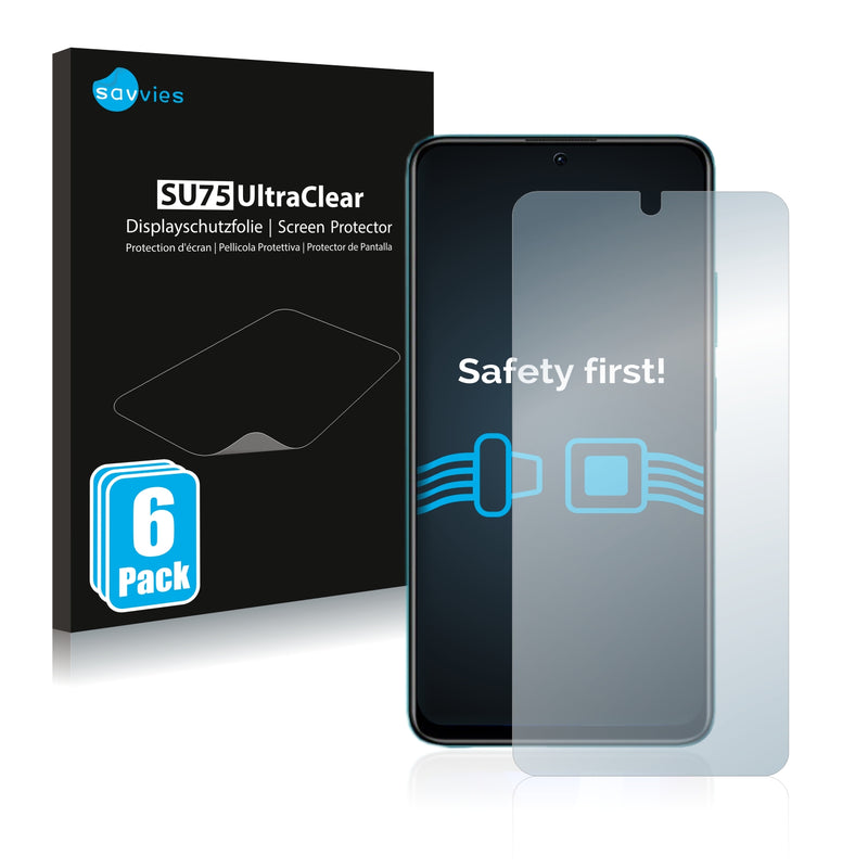 6x Savvies SU75 Screen Protector for Xiaomi Redmi Note 11