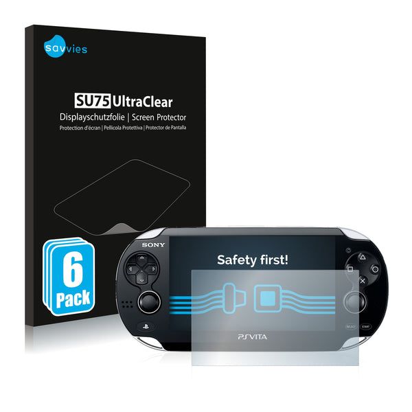 6x Savvies SU75 Screen Protector for Sony Playstation PS Vita