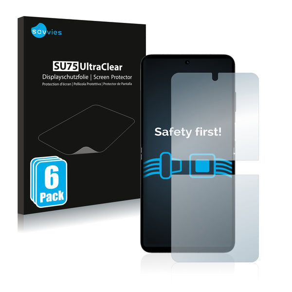 6x Savvies SU75 Screen Protector for Huawei P50 Pocket