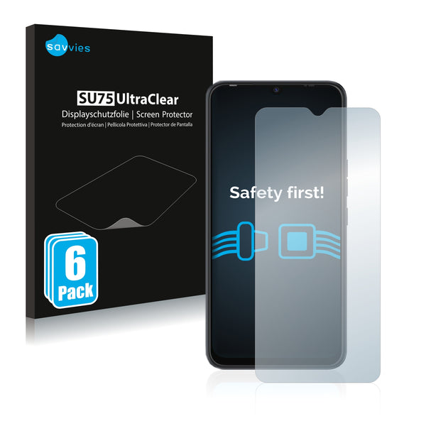 6x Savvies SU75 Screen Protector for Tecno Spark 8C