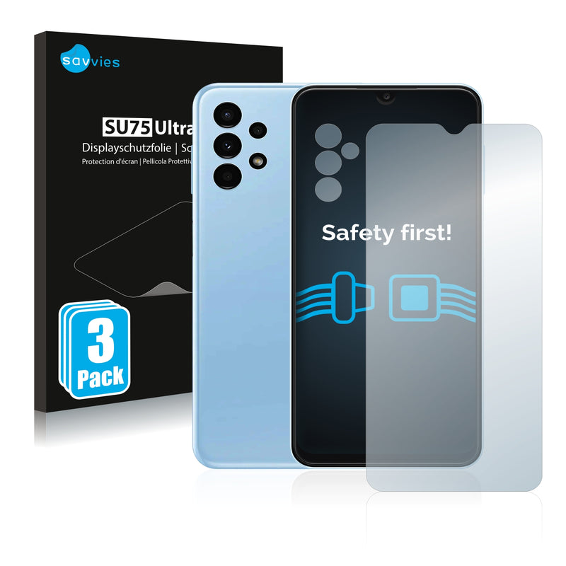 6x Savvies SU75 Screen Protector for Samsung Galaxy A13 (Front + cam)