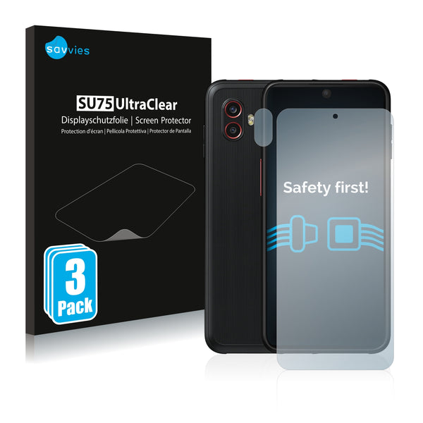 6x Savvies SU75 Screen Protector for Samsung Galaxy Xcover 6 Pro (Front + cam)