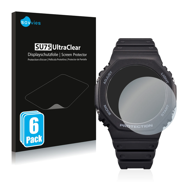 6x Film Screen Protector for Casio G-Shock GA-B2100