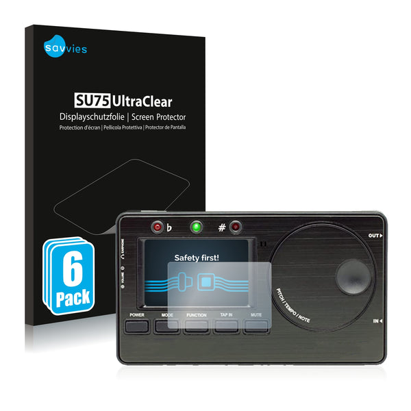 6x Film Screen Protector for KLIQ MetroPitch Digital Tuner Metronome