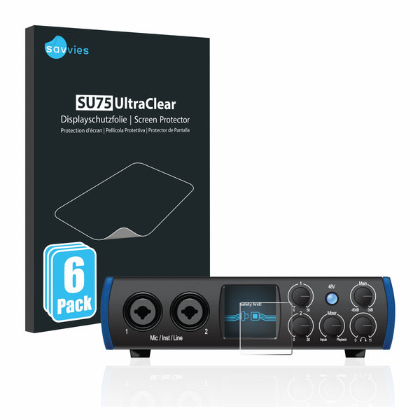 6x Film Screen Protector for PreSonus Studio 24c