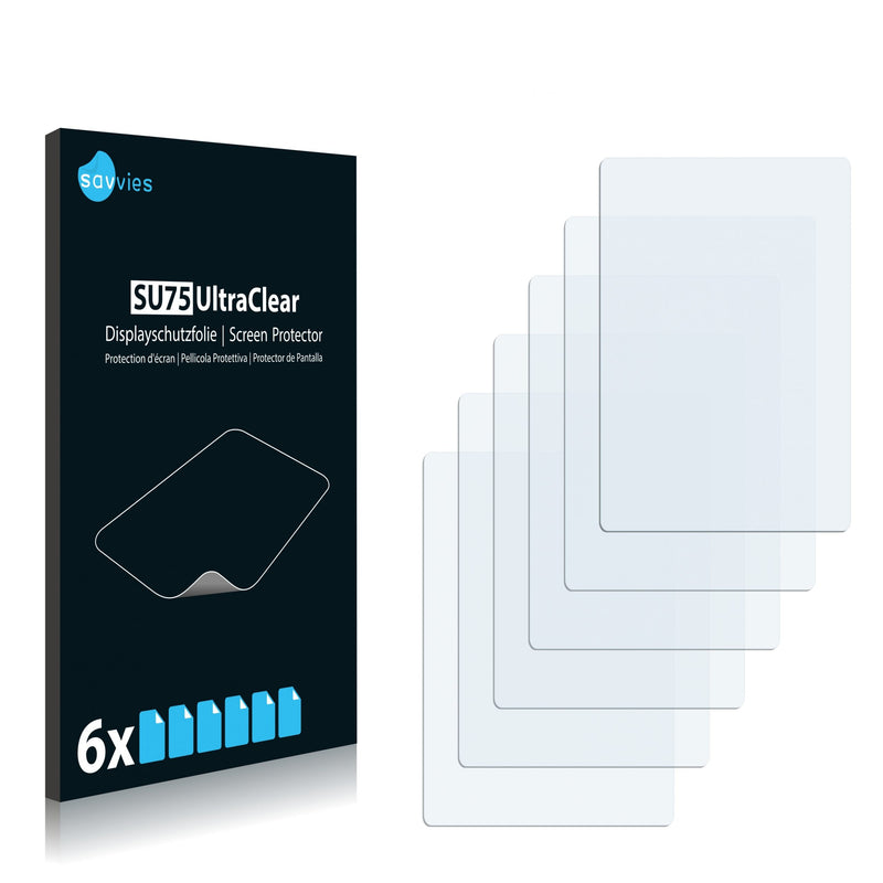 6x Savvies SU75 Screen Protector for Garmin iQue 3600