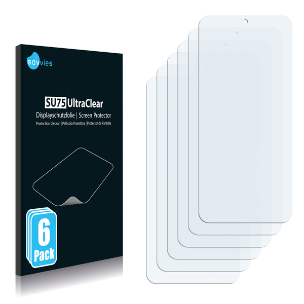 6x Savvies SU75 Screen Protector for Samsung Galaxy Xcover 6 Pro