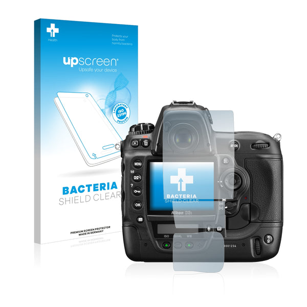 upscreen Bacteria Shield Clear Premium Antibacterial Screen Protector for Nikon D3S