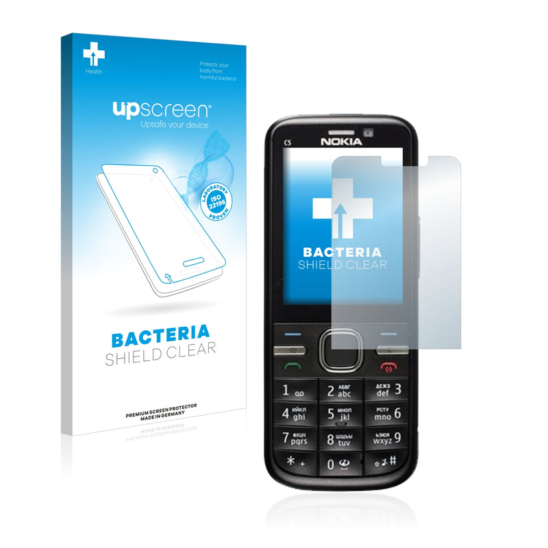 upscreen Bacteria Shield Clear Premium Antibacterial Screen Protector for Nokia C5-00