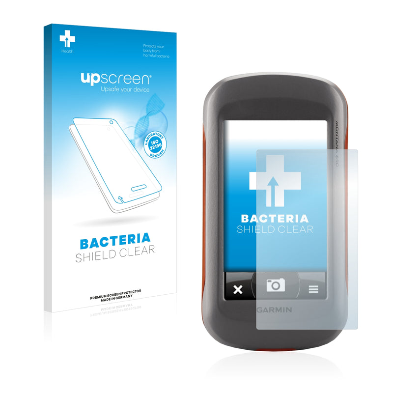 upscreen Bacteria Shield Clear Premium Antibacterial Screen Protector for Garmin Montana 650