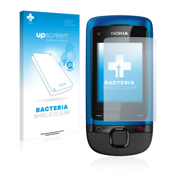 upscreen Bacteria Shield Clear Premium Antibacterial Screen Protector for Nokia C2-05