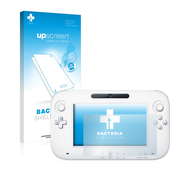 upscreen Bacteria Shield Clear Premium Antibacterial Screen Protector for Nintendo Wii U GamePad (Controller)
