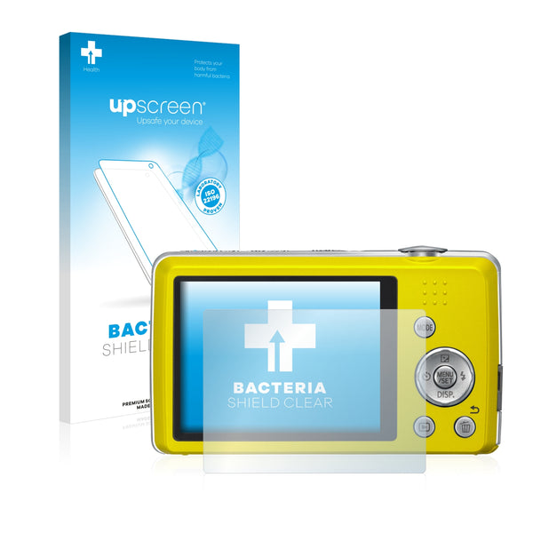 upscreen Bacteria Shield Clear Premium Antibacterial Screen Protector for Panasonic Lumix DMC-FS40