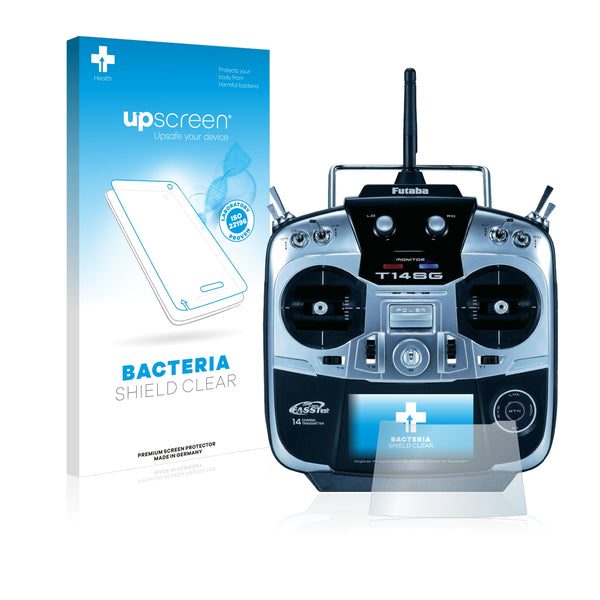 upscreen Bacteria Shield Clear Premium Antibacterial Screen Protector for Robbe Futaba T14SG