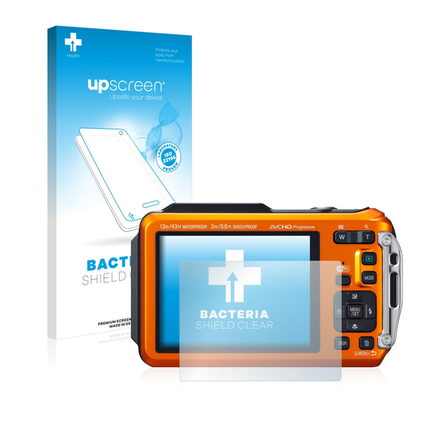 upscreen Bacteria Shield Clear Premium Antibacterial Screen Protector for Panasonic Lumix DMC-FT5