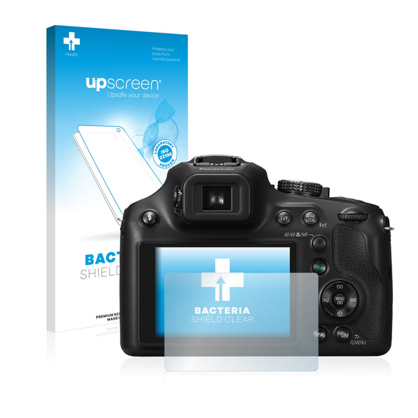 upscreen Bacteria Shield Clear Premium Antibacterial Screen Protector for Panasonic Lumix DMC-FZ72