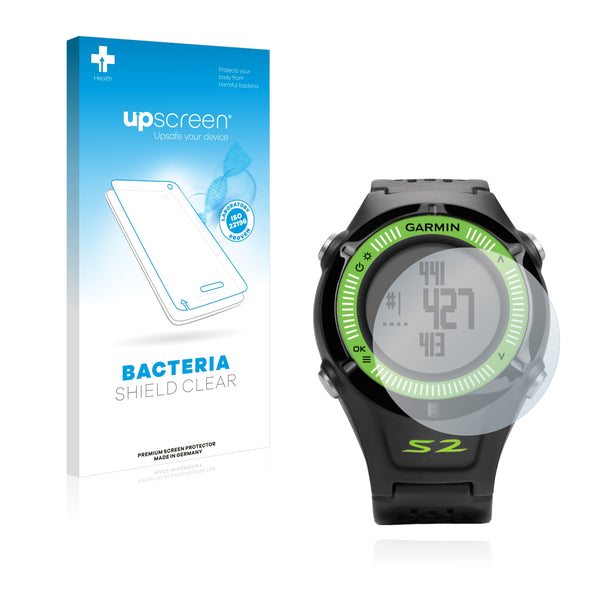 upscreen Bacteria Shield Clear Premium Antibacterial Screen Protector for Garmin Approach S2