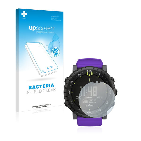 upscreen Bacteria Shield Clear Premium Antibacterial Screen Protector for Suunto Core Violet Crush