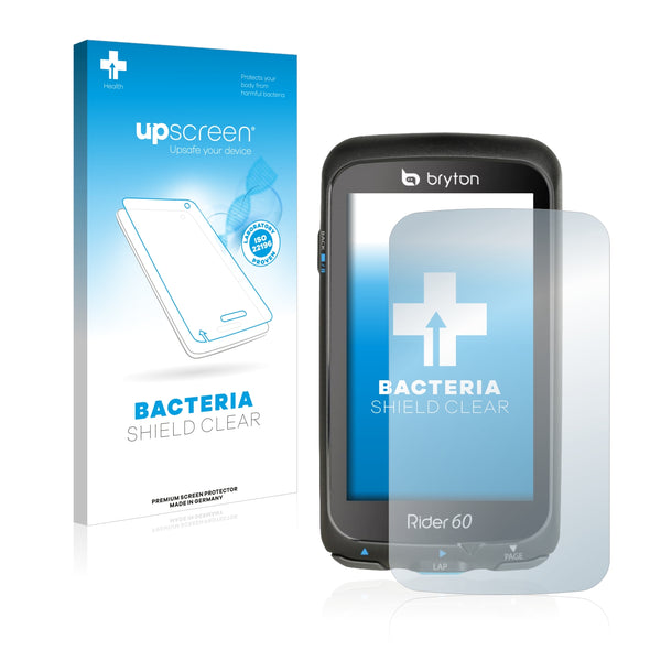 upscreen Bacteria Shield Clear Premium Antibacterial Screen Protector for Bryton Rider 60E
