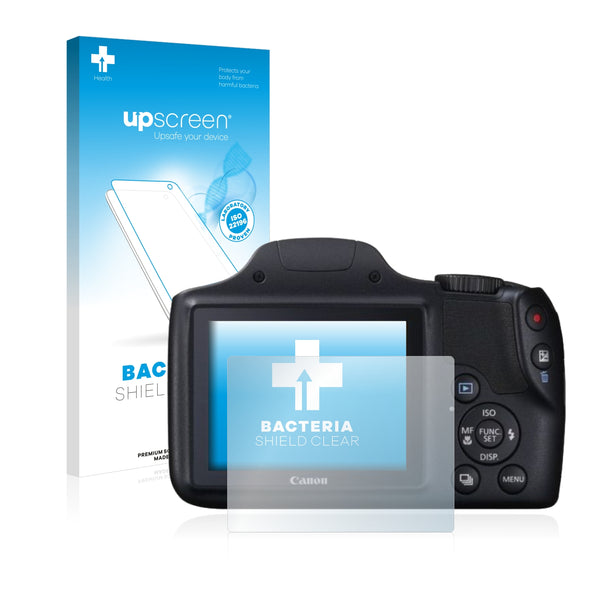 upscreen Bacteria Shield Clear Premium Antibacterial Screen Protector for Canon PowerShot SX520 HS