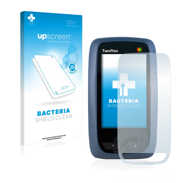 upscreen Bacteria Shield Clear Premium Antibacterial Screen Protector for CompeGPS TwoNav Anima