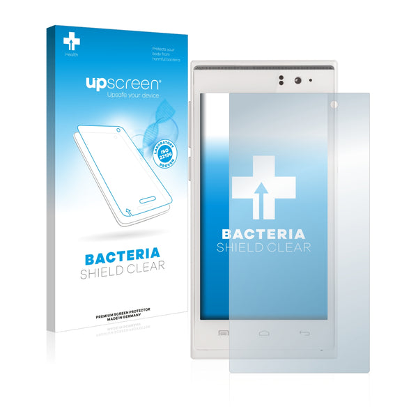 upscreen Bacteria Shield Clear Premium Antibacterial Screen Protector for Prestigio MultiPhone 5455 DUO