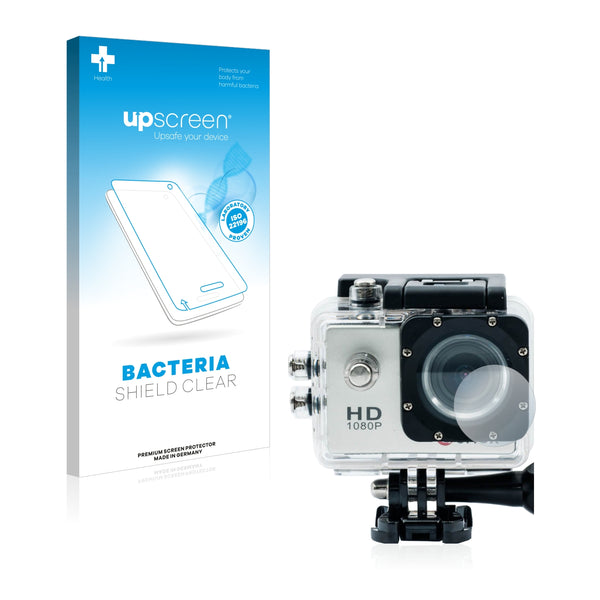 upscreen Bacteria Shield Clear Premium Antibacterial Screen Protector for Qumox SJ4000 Sports HD DV Action Cam Lens (housing)