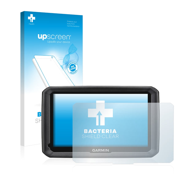 upscreen Bacteria Shield Clear Premium Antibacterial Screen Protector for Garmin dezl 770 LMT-D