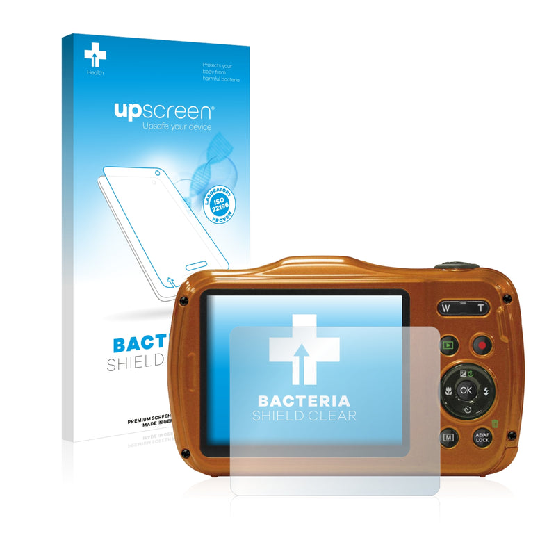upscreen Bacteria Shield Clear Premium Antibacterial Screen Protector for Rollei Sportsline 100