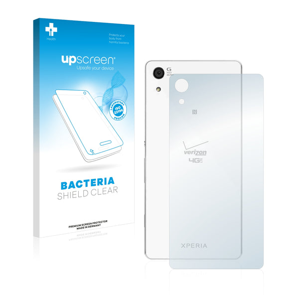 upscreen Bacteria Shield Clear Premium Antibacterial Screen Protector for Sony Xperia Z4v (Back)