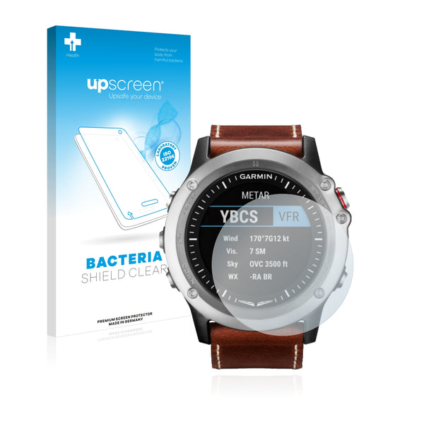 upscreen Bacteria Shield Clear Premium Antibacterial Screen Protector for Garmin D2 Bravo