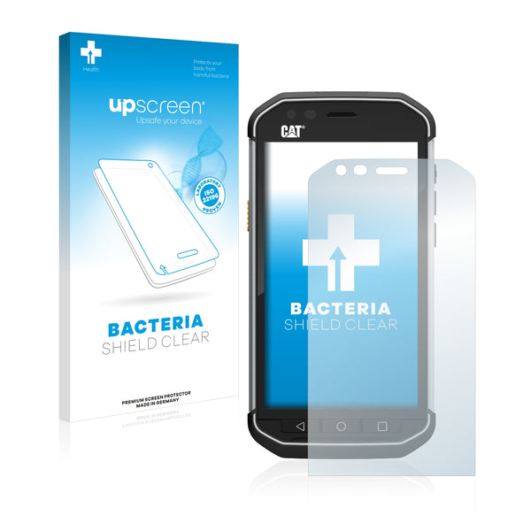 upscreen Bacteria Shield Clear Premium Antibacterial Screen Protector for Caterpillar Cat S40