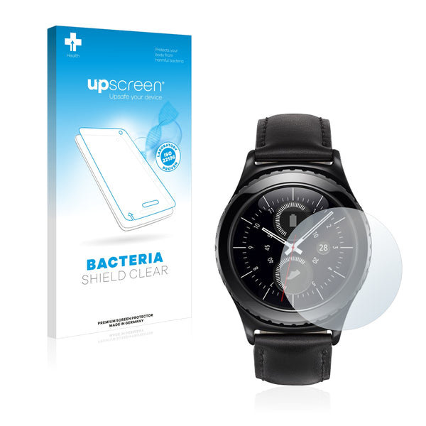 upscreen Bacteria Shield Clear Premium Antibacterial Screen Protector for Samsung Gear S2 classic