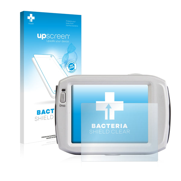 upscreen Bacteria Shield Clear Premium Antibacterial Screen Protector for Rollei Actioncam Racy Full HD